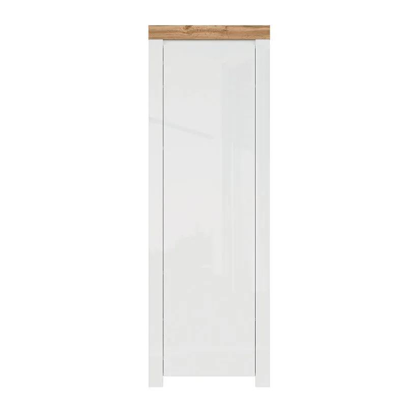 Meuble d'entrée 1 porte Hella Blanc et Bois