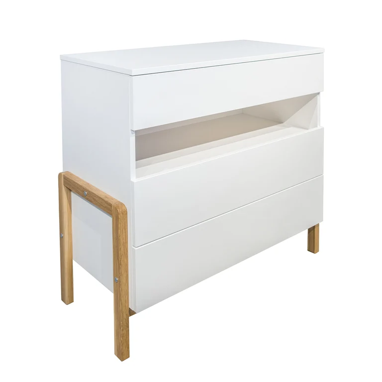 Commode 3 tiroirs et armoire 2 portes 1 tiroir Kocot Kids Victor - Blanc et Chêne