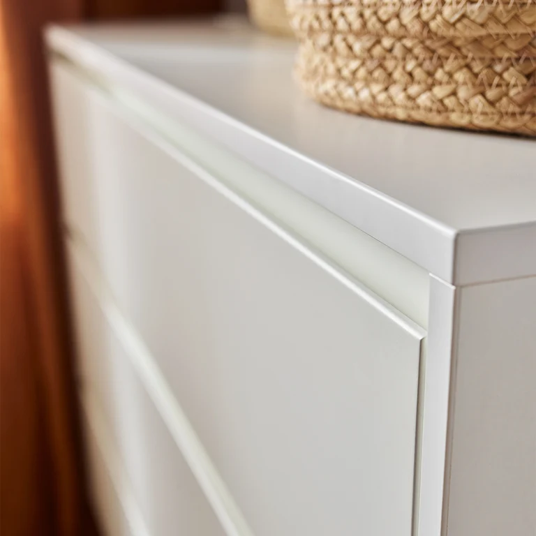 Commode 3 tiroirs Pinio Swing - Blanc et bois