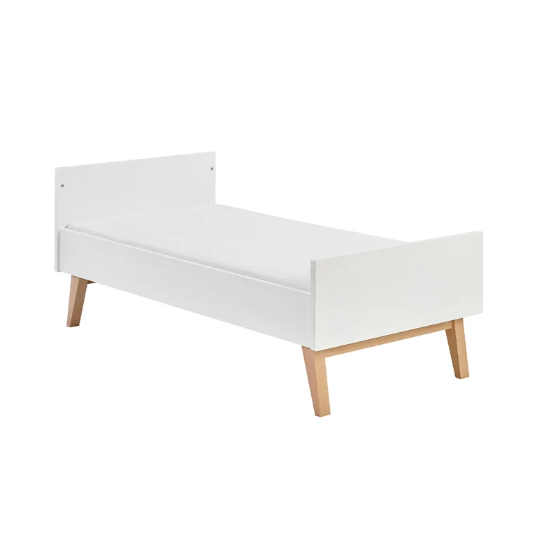 Lit évolutif 70x140 Pinio Swing - Blanc et bois