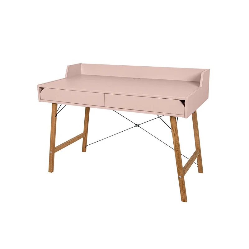 Bureau 2 tiroirs Bellamy Lotta - Rose