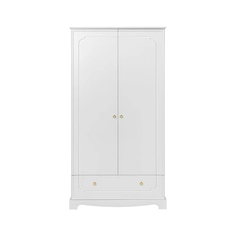Chambre complète lit évolutif 70x140 commode à langer et armoire 2 portes Bellamy Royal - Blanc