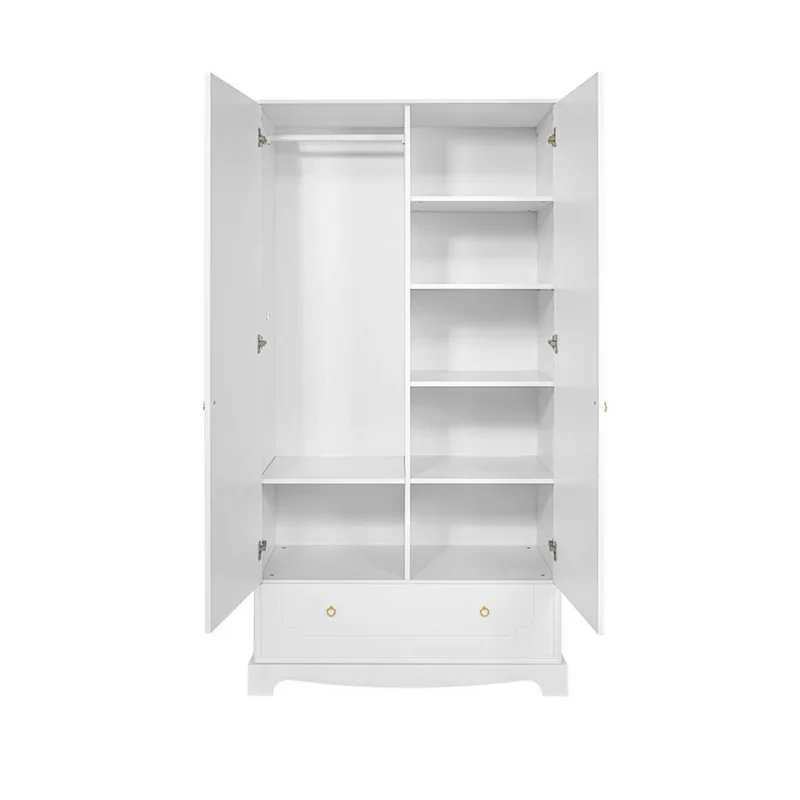 Lit évolutif 70x140 et armoire 2 portes Bellamy Royal - Blanc