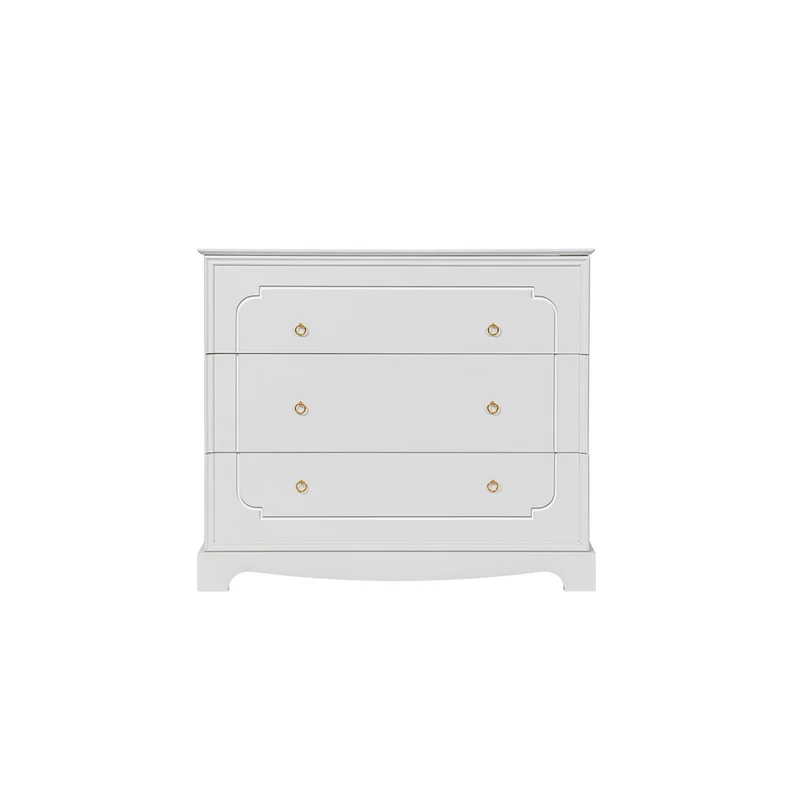 Commode 3 tiroirs et armoire 2 portes Bellamy Royal - Blanc
