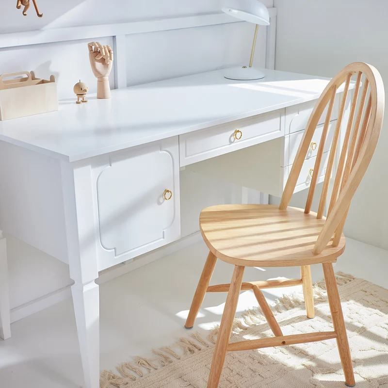 Bureau 4 tiroirs 1 porte Bellamy Royal - Blanc