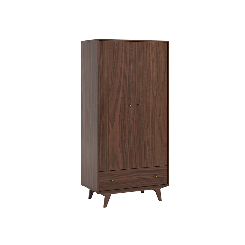 Lit évolutif 70x140 et armoire 2 portes 1 tiroir Vox Mid - Bois