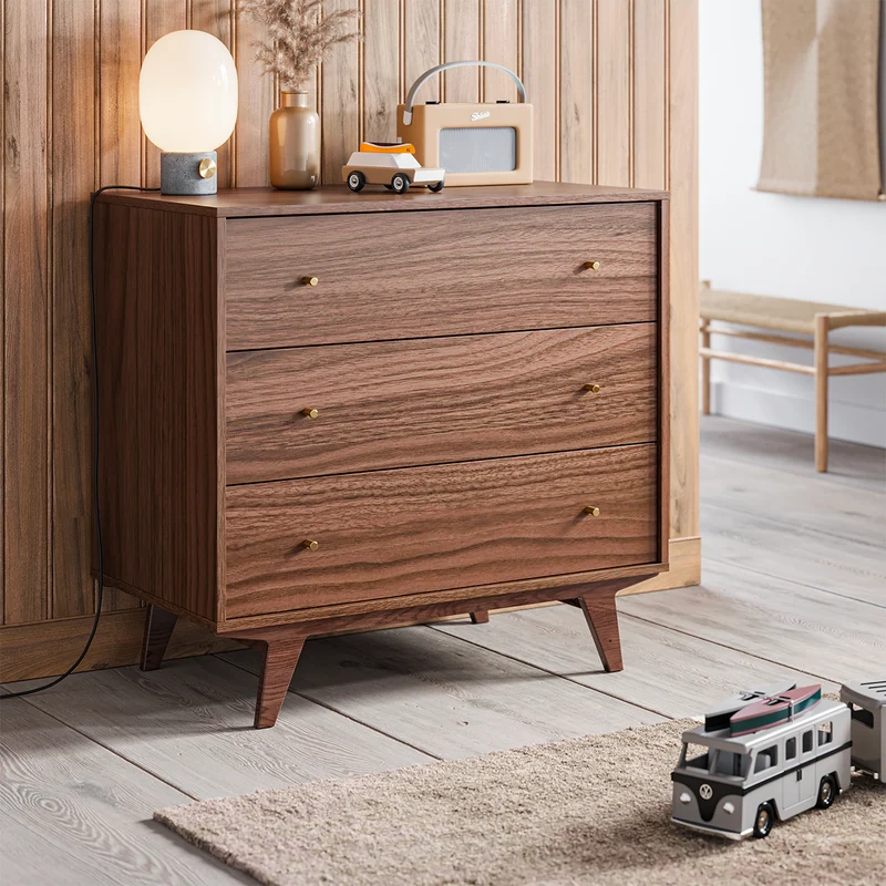 Commode 3 tiroirs Vox Mid - Bois