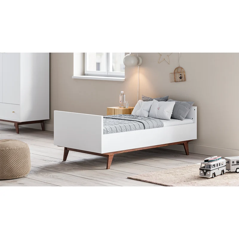 Lit évolutif 70x140 Vox Mid - Blanc et bois