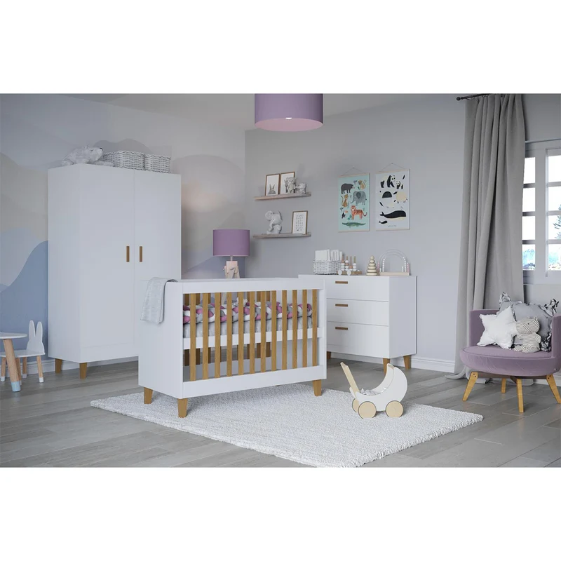 Lit bébé 60x120 Kocot Kids Kubi - Blanc
