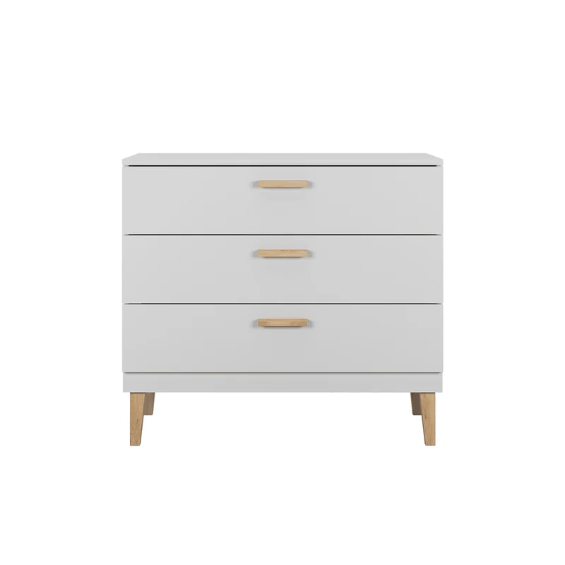 Chambre complète lit bébé 60x120, commode et armoire Kocot Kids Kubi - Blanc