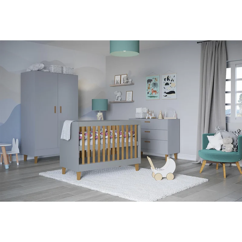 Lit bébé 60x120 Kocot Kids Kubi - Gris