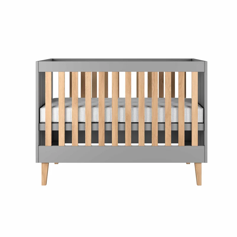 Chambre complète lit bébé 60x120, commode et armoire Kocot Kids Kubi - Gris