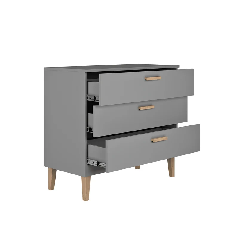 Commode 3 tiroirs Kocot Kids Kubi - Gris