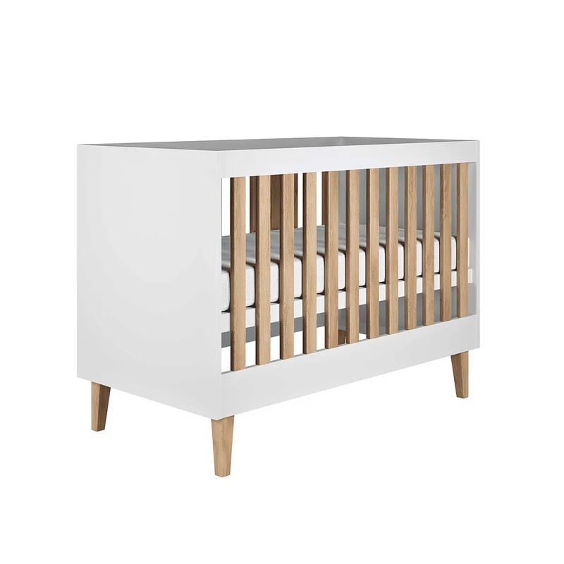 Lit bébé 60x120 et commode Kocot Kids Kubi - Blanc