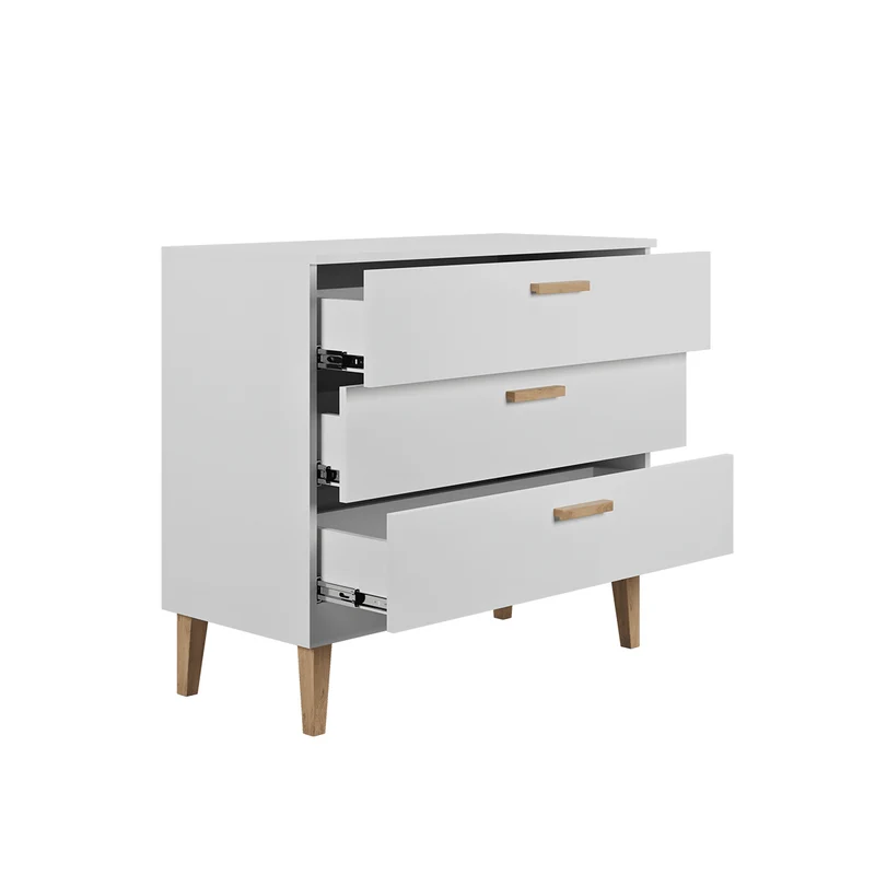 Lit bébé 60x120 et commode Kocot Kids Kubi - Blanc