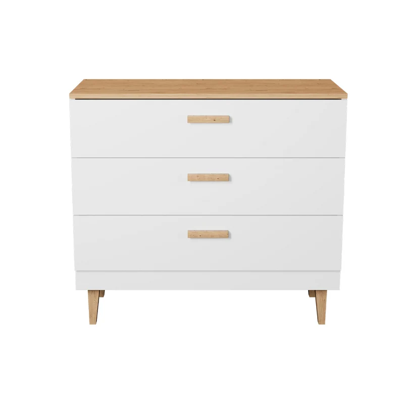Commode 3 tiroirs Denver - Blanc