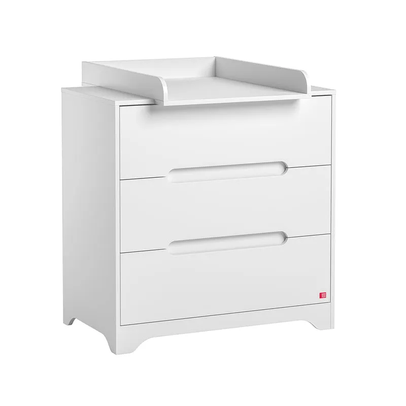 Chambre complète lit évolutif 70x140 commode à langer et armoire 2 portes Vox Ova Blanc