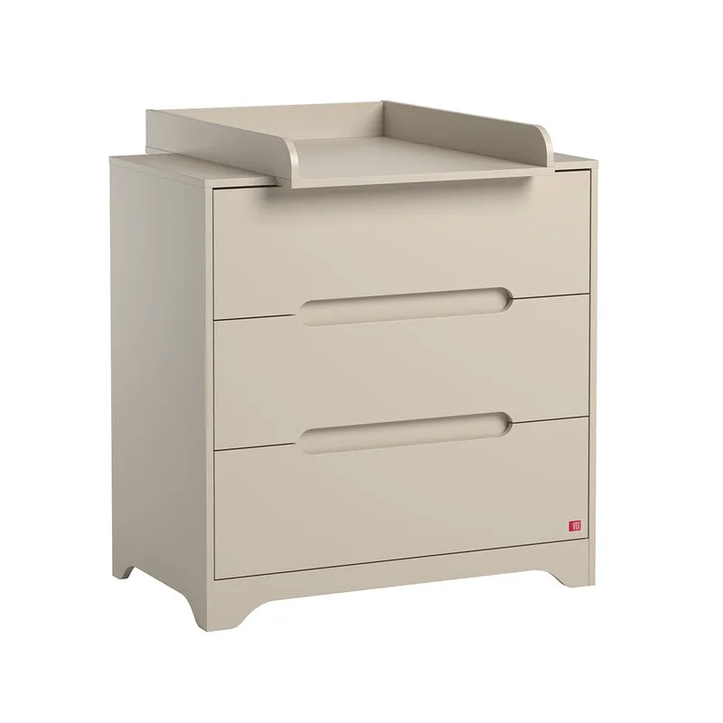 Chambre complète lit évolutif 70x140 commode à langer et armoire 2 portes Vox Ova Beige