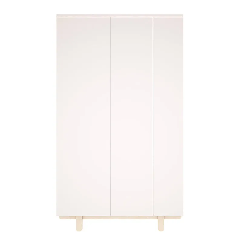 Commode 3 tiroirs et armoire 2 portes Wood Luck Romy - Blanc