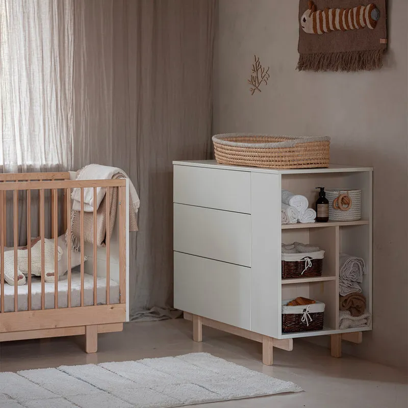 Commode 3 tiroirs Wood Luck Romy - Blanc