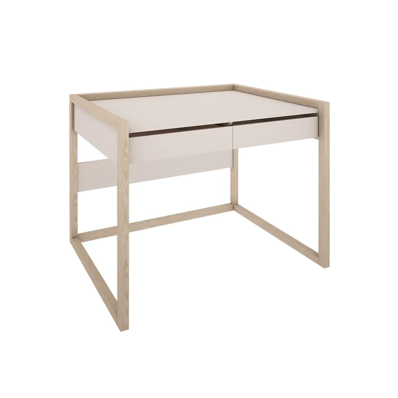 Bureau 2 tiroirs Wood Luck Romy - Blanc
