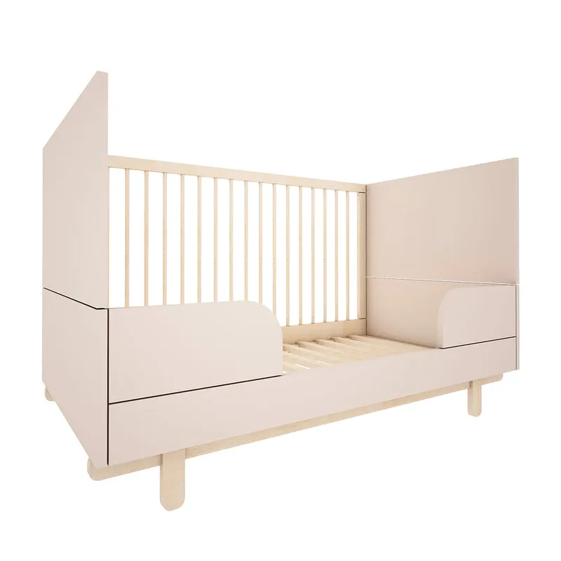 Lit évolutif 70x140 et commode 3 tiroirs Wood Luck Romy - Cachemire