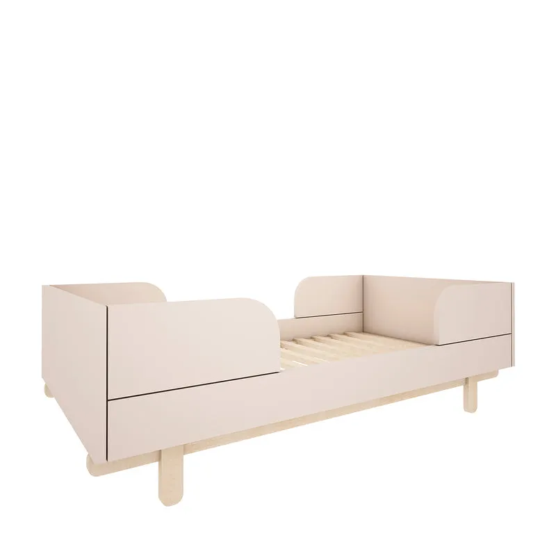 Lit évolutif 70x140 et commode 3 tiroirs Wood Luck Romy - Cachemire