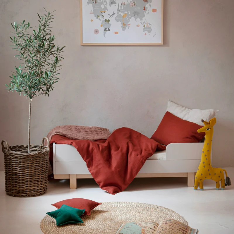 Lit évolutif 70x140 et commode 3 tiroirs Wood Luck Romy - Cachemire