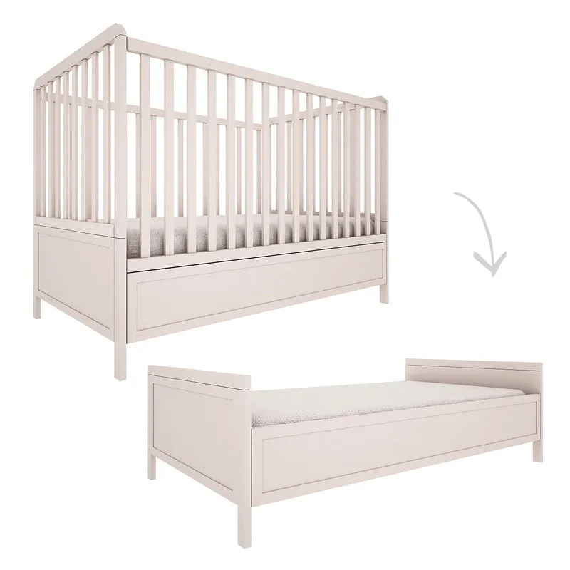 Lit évolutif 70x140 et commode 4 tiroirs Wood Luck Gabriel - Cachemire