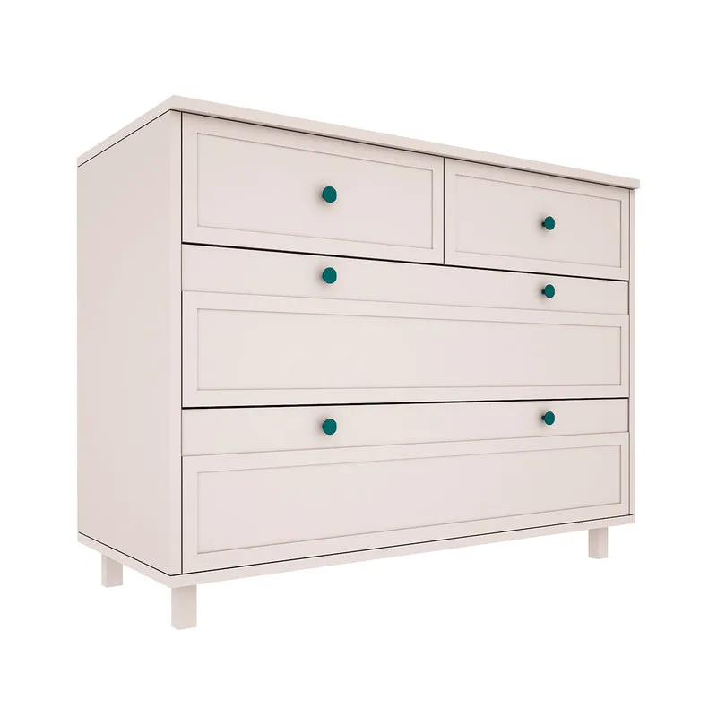 Commode 4 tiroirs et armoire 2 portes Wood Luck Gabriel - Cachemire
