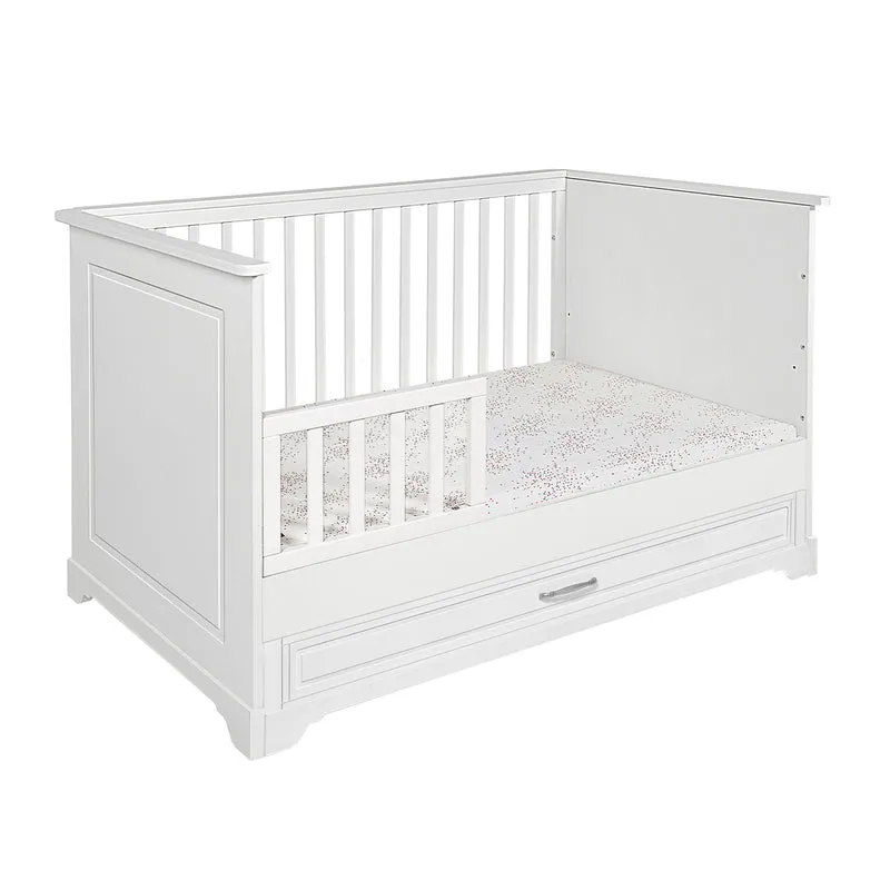 Lit évolutif 70x140 et armoire 2 portes Novelies Melody Blanc