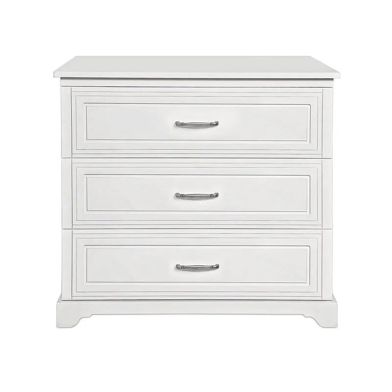 Commode 3 tiroirs et armoire 2 portes Novelies Melody Blanc