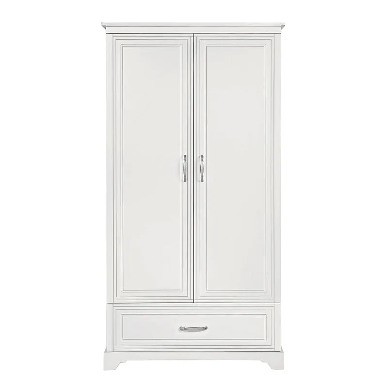 Commode 3 tiroirs et armoire 2 portes Novelies Melody Blanc