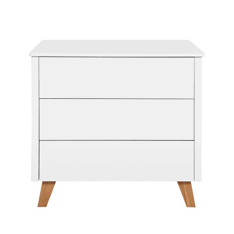 Commode 3 tiroirs et armoire 2 portes Novelies Zara Blanc