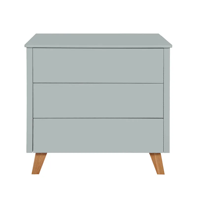Commode 3 tiroirs et armoire 2 portes Novelies Zara Gris