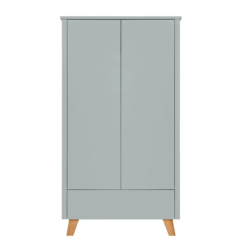 Commode 3 tiroirs et armoire 2 portes Novelies Zara Gris