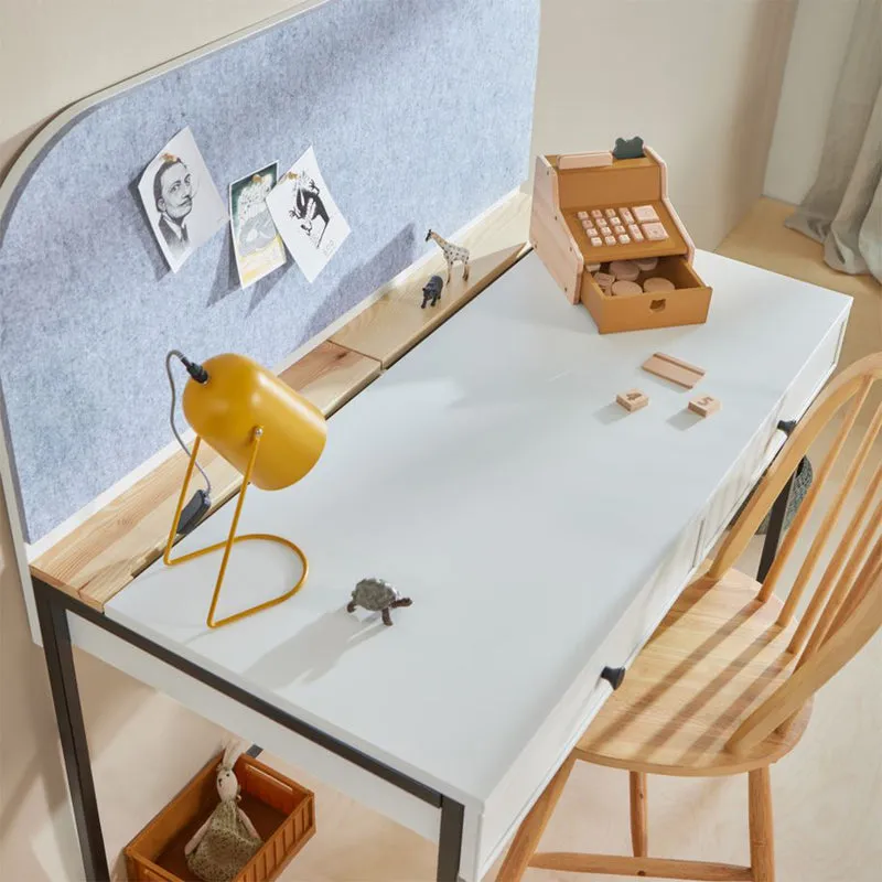 Bureau panneau inclus Bellamy Lumi Blanc et noir