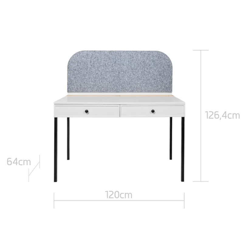 Bureau panneau inclus Bellamy Lumi Blanc et noir
