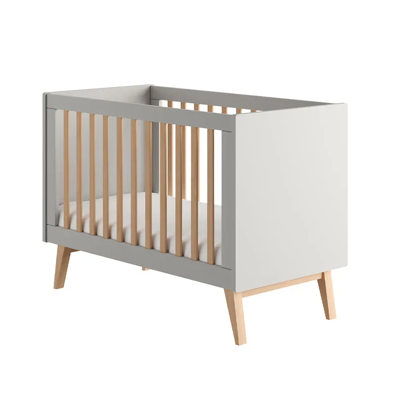 Lit évolutif 60x120 Pinio Swing Gris et bois