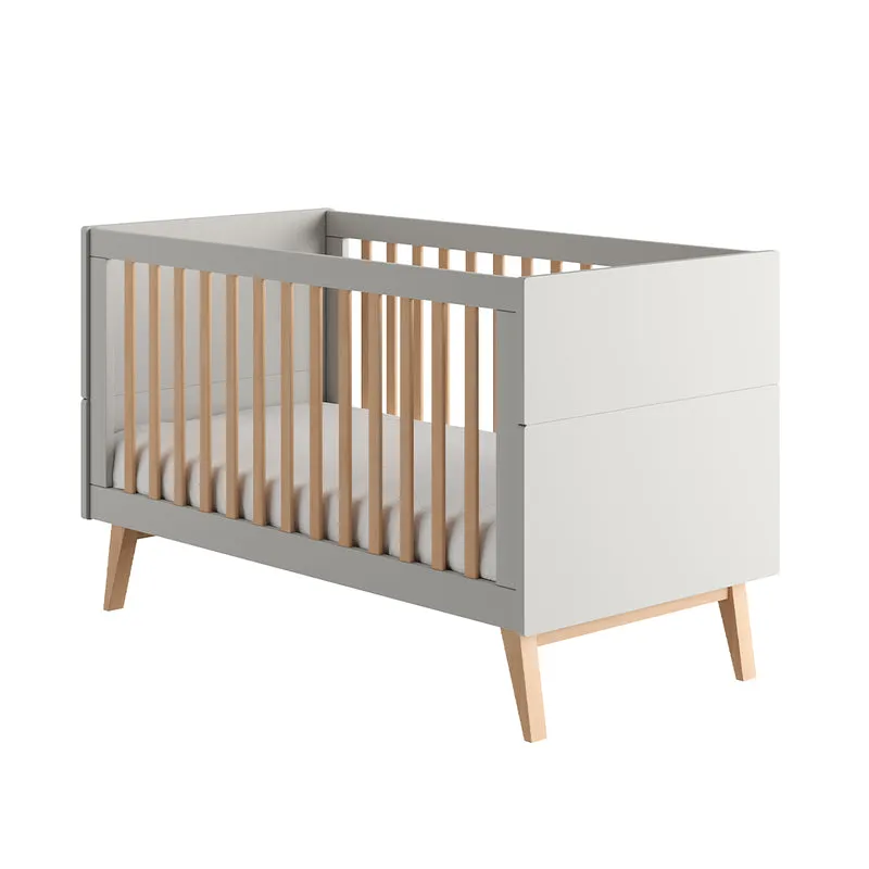 Lit évolutif 70x140 Pinio Swing Gris et bois
