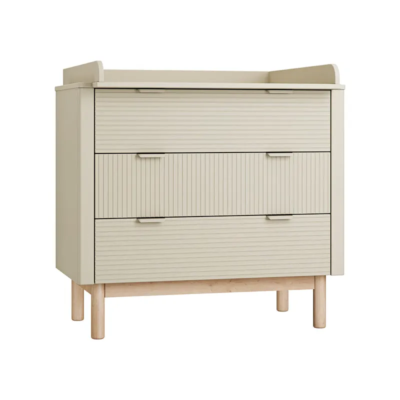 Chambre complète lit évolutif 70x140 commode à langer et armoire 2 portes Pinio Miloo Champagne