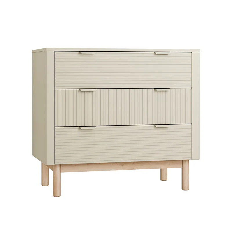 Lit évolutif 60x120 et commode 3 tiroirs Pinio Miloo Champagne
