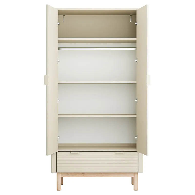 Commode 3 tiroirs et armoire 2 portes Pinio Miloo Champagne