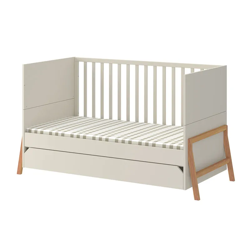 Lit évolutif 70x140 tiroir inclus Bellamy Lotta Cachemire