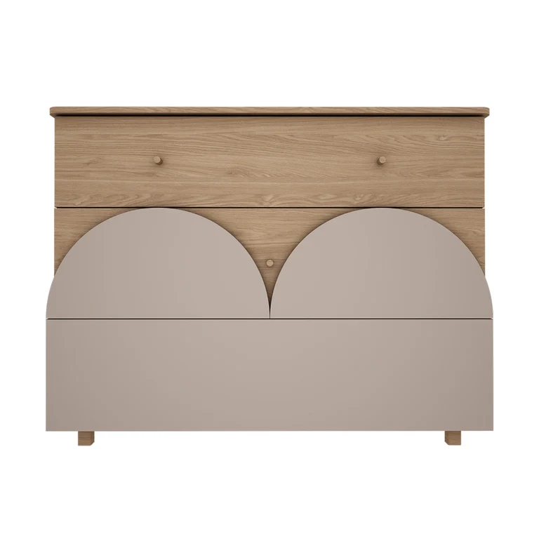 Commode 3 tiroirs et armoire 2 portes 1 tiroir Wood Luck Bloom - Cachemire et Bois