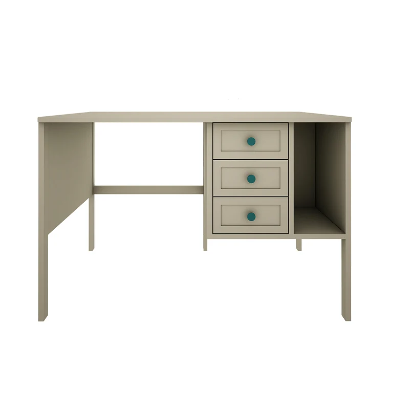 Bureau 3 tiroirs Wood Luck Gabriel - Vert Eucalyptus