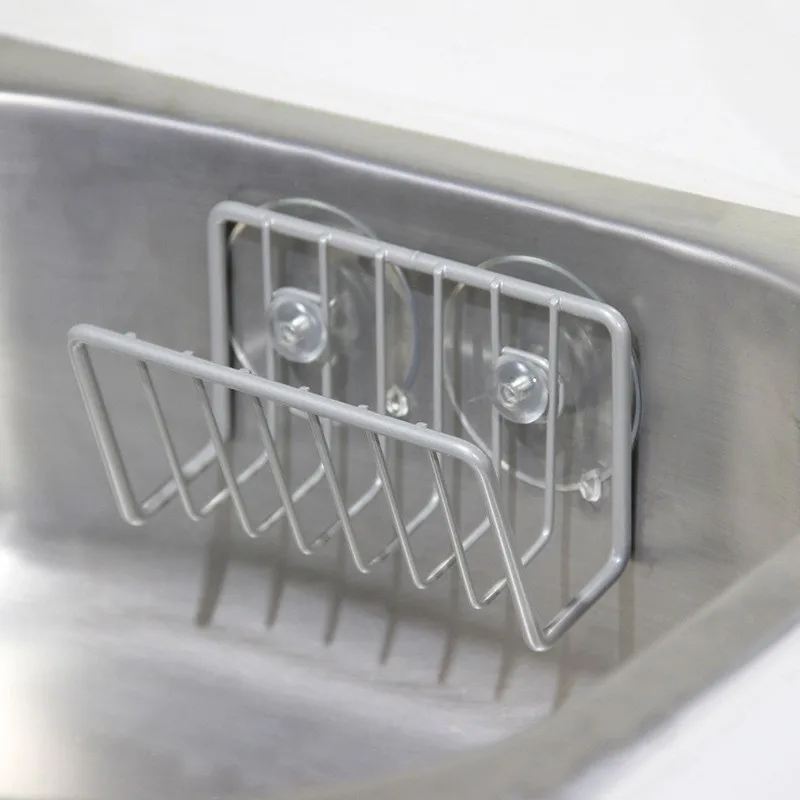 Porte-éponge inox à ventouse