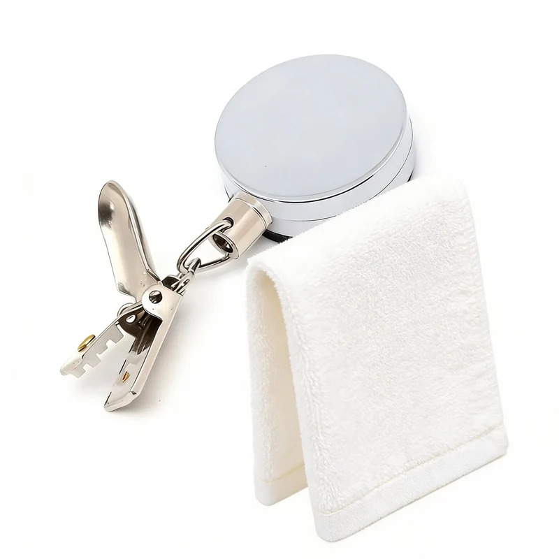 Porte-serviette adhésif rétractable