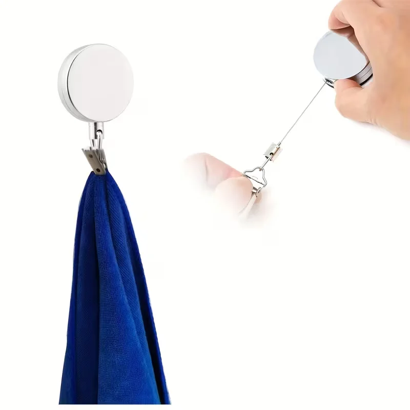 Porte-serviette adhésif rétractable