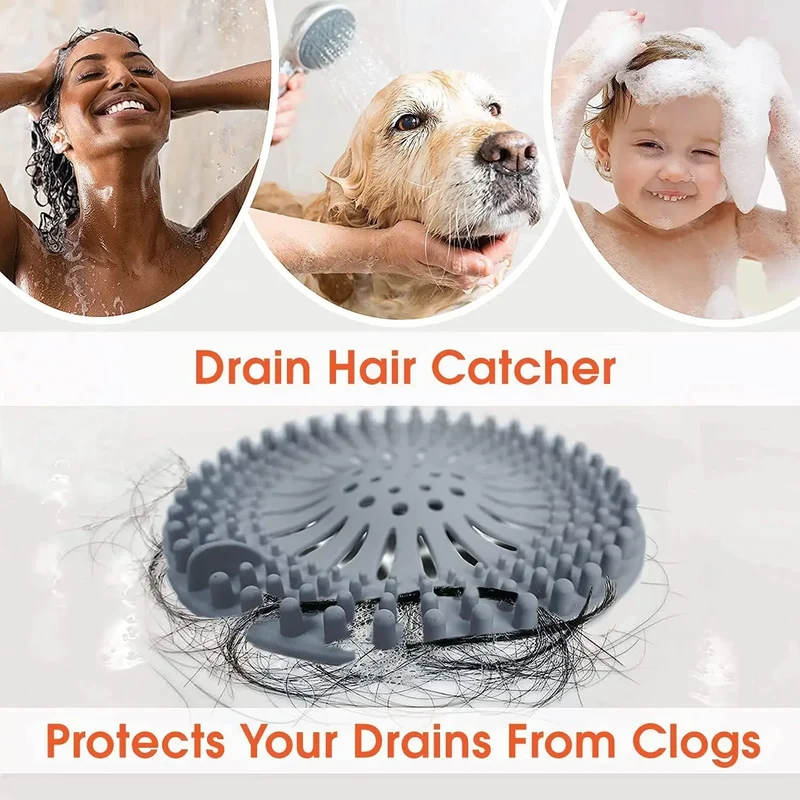 Filtre à cheveux en silicone pour évacuation